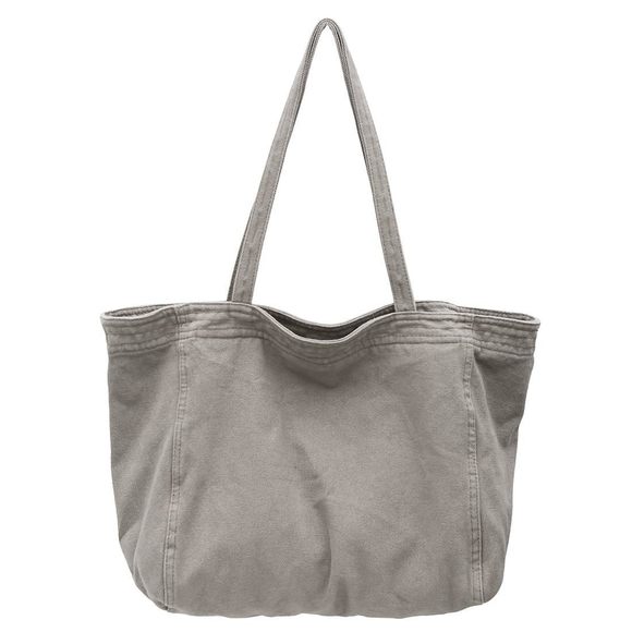 Canvas Tote Bag Casual Shoulder Work Bag Canvas BagGrey :3 - Picture 1 of 6